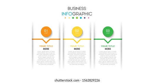 Business timeline infographic design element with steps, options, or numbers for workflow layout, annual, web design. Vector Illustration