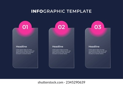 Infografischer Glass Morphing-Effekt von Business Timeline