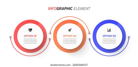 Business Timeline Infographic Presentation Template with Thin Line Circle Label Icon and 4 Option	