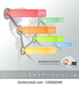 Business timeline infographic template can be used for workflow layout, diagram, number options,