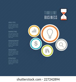 Business timeline infographic template. Vector illustration.