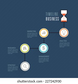 Business timeline infographic template. Vector illustration.