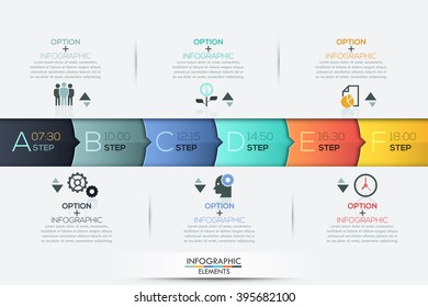 Business timeline infographic template. Vector illustration. can be used for workflow layout, banner, diagram, number options, web design.