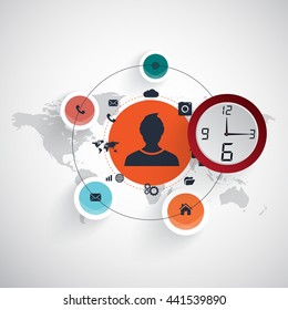 Business timeline infographic template. Vector illustration.