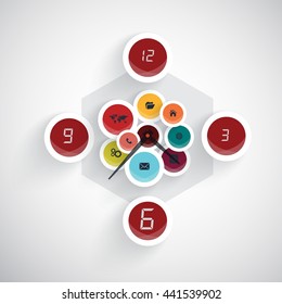 Business timeline infographic template. Vector illustration.