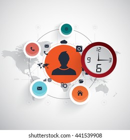 Business timeline infographic template. Vector illustration.