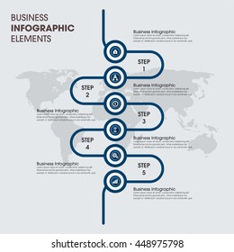 Business timeline infographic template. Vector illustration. can be used for workflow layout, banner, diagram, number options, web design.