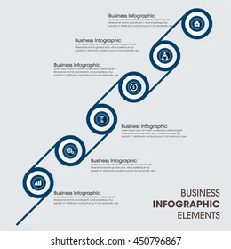 Business timeline infographic template. Vector illustration. can be used for workflow layout, banner, diagram, number options, web design.