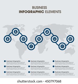 Business timeline infographic template. Vector illustration. can be used for workflow layout, banner, diagram, number options, web design.