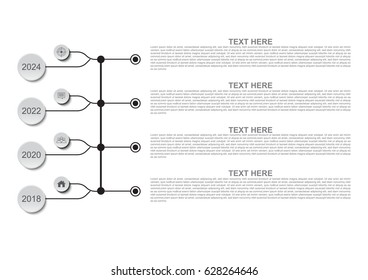 Business timeline infographic template vector design