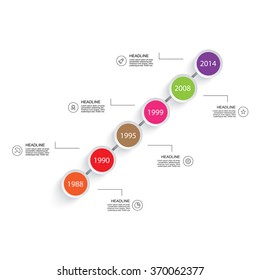 Business timeline Infographic. For your project report presentation templates.