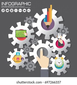 Business timeline infographics design template with 4-10 options, process diagram, vector eps10 illustration