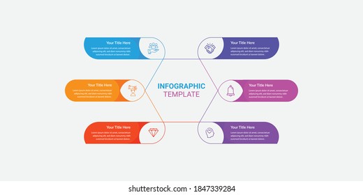 Vector de diseño de infografía de línea de tiempo de negocio con icono.