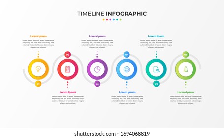 Business Timeline Infographics Template with steps. Infographic elements Vector EPS 10