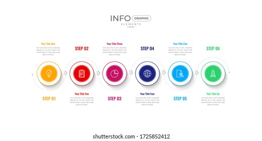 Business Timeline Infographics Template with steps. Infographic elements Vector EPS 10