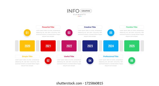 Business Timeline Infographics Template with steps. Infographic elements Vector EPS 10
