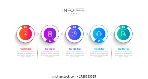 Business Timeline Infographics Template with steps. Infographic elements Vector EPS 10
