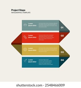 Plantilla de Vector de infografías de línea de tiempo de negocios. Presentación del proyecto con pasos de progreso. Ilustración de diseño mínimo eps10.