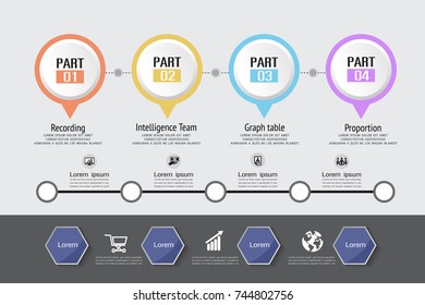 business timeline , organization , Design template,  Vector Illustration