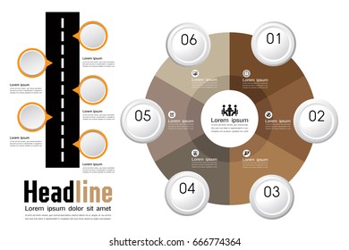 business timeline , organization ,road map infographics, Design template,  Vector Illustration