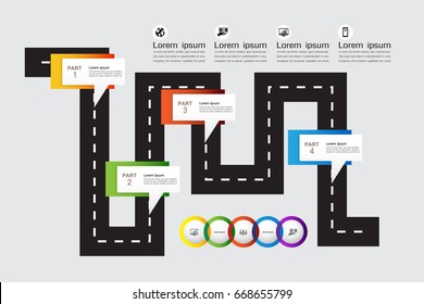 business timeline , organization ,road map infographic, Design template,  Vector Illustration