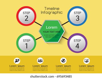 business timeline , organization ,road map infographic, Design template,  Vector Illustration