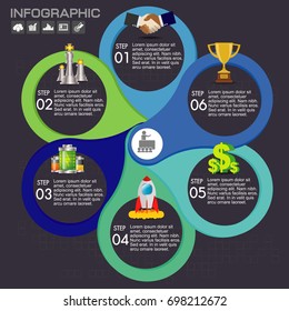 Business timeline Process chart. Diagram with steps, options, parts or processes. business template for presentation. Abstract elements of graph, Creative concept for infographic.