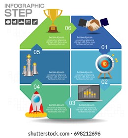 Business timeline Process chart. Diagram with steps, options, parts or processes. business template for presentation. Abstract elements of graph, Creative concept for infographic.