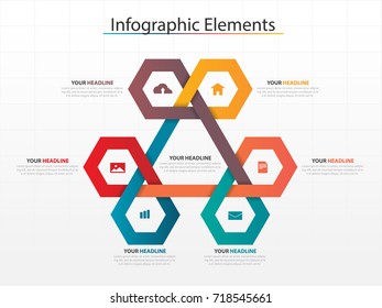 Business timeline process chart infographics template. Vector banner used for presentation and workflow layout diagram, web design. Abstract elements of graph 