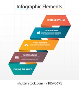 Business timeline process chart infographics template. Vector banner used for presentation and workflow layout diagram, web design. Abstract elements of graph 