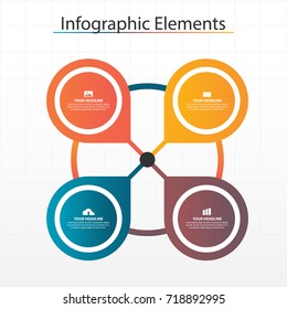 Business timeline process chart infographics template. Vector banner used for presentation and workflow layout diagram, web design. Abstract elements of graph 