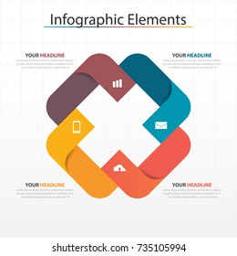 business timeline process chart infographics template. Vector banner used for presentation and workflow layout diagram, web design. Abstract elements of graph