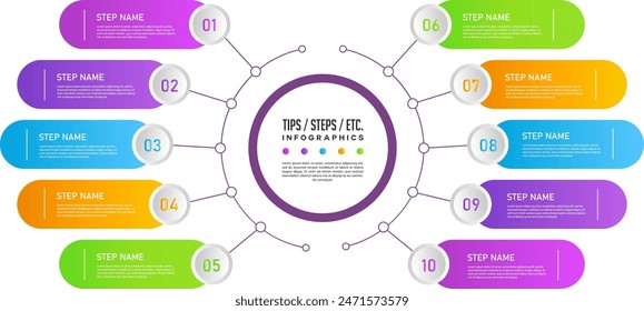 Business timeline step infographic chart diagram graph option circle time presentation vector template.abstract information datum process progress text layout symbol sign graphic design illustration 