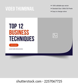 Business tips cover template for video thumbnail