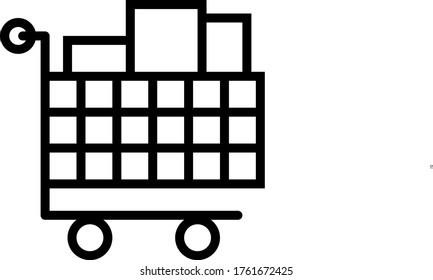 business tools cart icon for web and apps