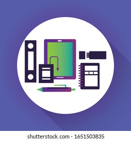 Herramientas empresariales. Concepto de diseño plano