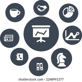 Business tools vector sign and icon