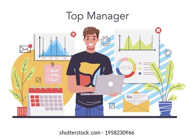 Business top management concept. Successful strategy, motivation
