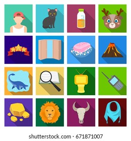 , business, tourism, ecology and other web icon in flat stylehistory, education, achievements. icons in set collection.