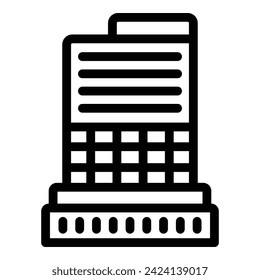 Business tower building icon outline vector. Place art. Center design