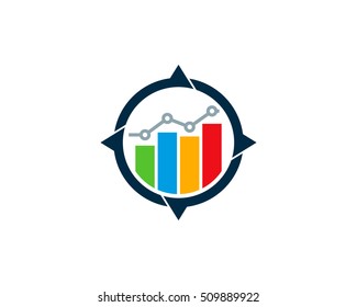 Business Tracker Stats Logo Design Template