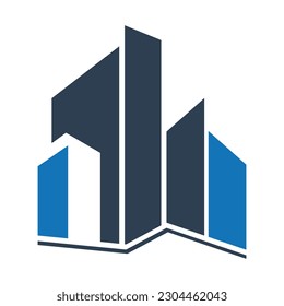 Business, Trade center, commercial Building icon free vector