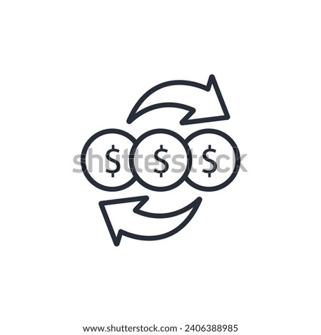 business trade icon. vector.Editable stroke.linear style sign for use web design,logo.Symbol illustration.