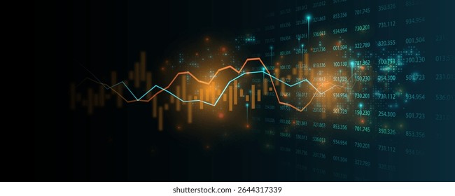 Business trading analysis graph, global economic planning, stock market finance.