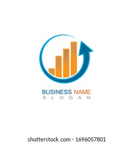 Business trading Finance Logo template vector icon design