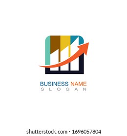 Business trading Finance Logo template vector icon design