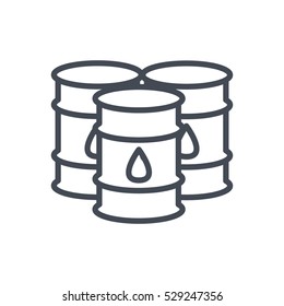 Business Trading Finance Trade Outlined Line Vector Icon Illustration oil barrel