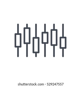 Business Trading Finance Trade Outlined Line Vector Icon Illustration chart dashboard
