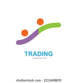 Business Trading logo vector flat design template