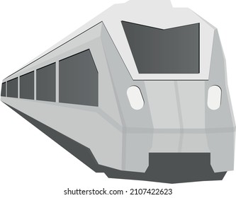 Business train isolated on white background,highspeed electric silhouette of public transport,eps 10, vector illustration locomotive metro and subway 